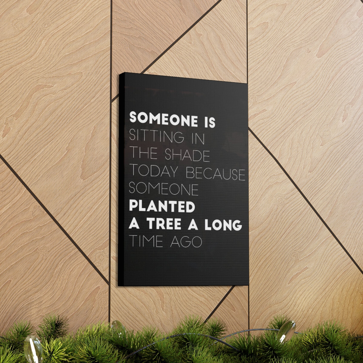 Scripture Walls Inspirational Wall Art Someone Planted A Tree Long Time Ago Motivation Wall Decor for Home Office Gym Inspiring Success Quote Print Ready to Hang Unframed-Express Your Love Gifts