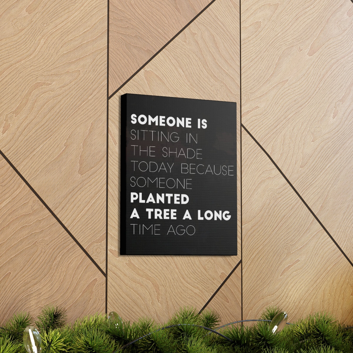 Scripture Walls Inspirational Wall Art Someone Planted A Tree Long Time Ago Motivation Wall Decor for Home Office Gym Inspiring Success Quote Print Ready to Hang Unframed-Express Your Love Gifts