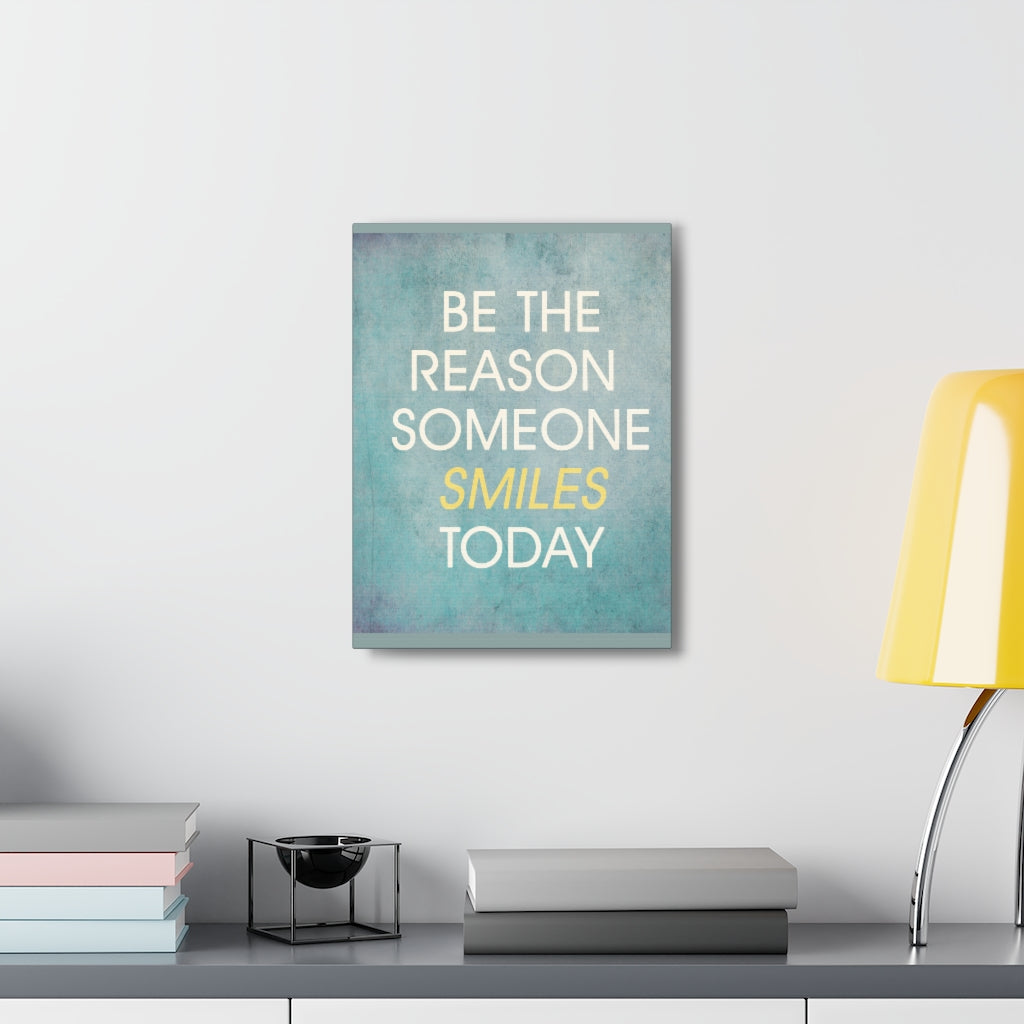 Scripture Walls Inspirational Wall Art Someone Smiles Today Motivation Wall Decor for Home Office Gym Inspiring Success Quote Print Ready to Hang Unframed-Express Your Love Gifts
