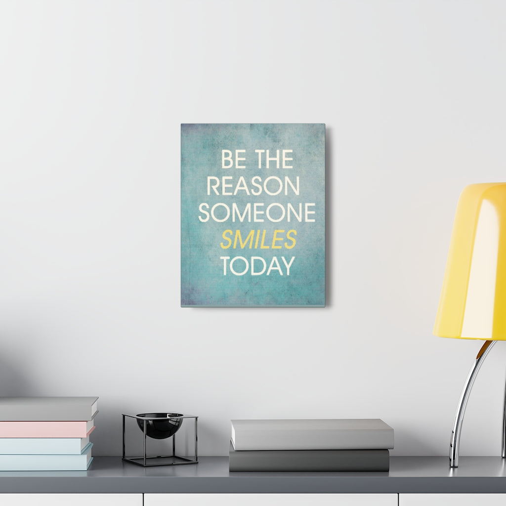 Scripture Walls Inspirational Wall Art Someone Smiles Today Motivation Wall Decor for Home Office Gym Inspiring Success Quote Print Ready to Hang Unframed-Express Your Love Gifts