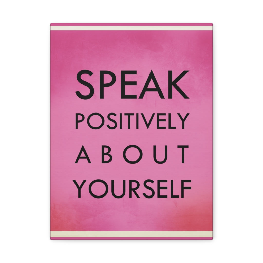 Scripture Walls Inspirational Wall Art Speak Positively Motivation Wall Decor for Home Office Gym Inspiring Success Quote Print Ready to Hang Unframed-Express Your Love Gifts
