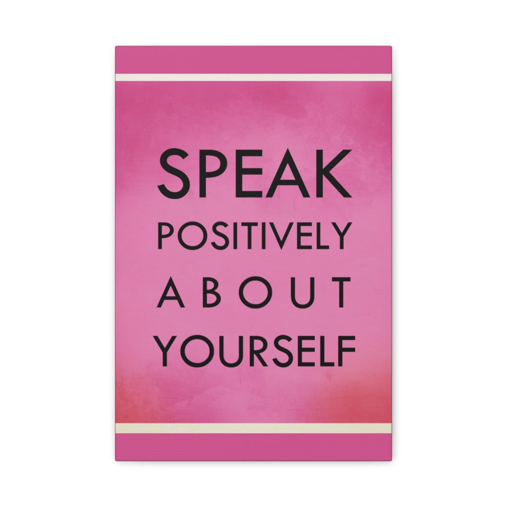 Scripture Walls Inspirational Wall Art Speak Positively Motivation Wall Decor for Home Office Gym Inspiring Success Quote Print Ready to Hang Unframed-Express Your Love Gifts