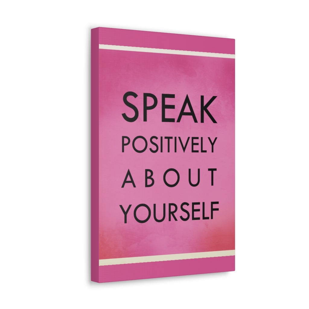 Scripture Walls Inspirational Wall Art Speak Positively Motivation Wall Decor for Home Office Gym Inspiring Success Quote Print Ready to Hang Unframed-Express Your Love Gifts