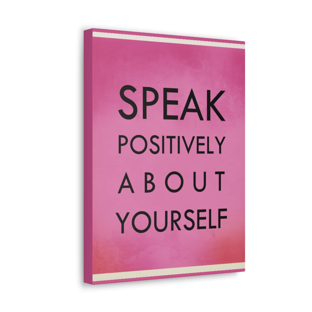 Scripture Walls Inspirational Wall Art Speak Positively Motivation Wall Decor for Home Office Gym Inspiring Success Quote Print Ready to Hang Unframed-Express Your Love Gifts