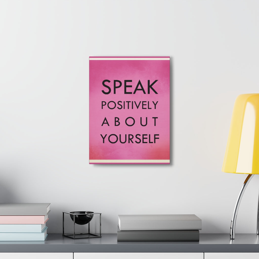 Scripture Walls Inspirational Wall Art Speak Positively Motivation Wall Decor for Home Office Gym Inspiring Success Quote Print Ready to Hang Unframed-Express Your Love Gifts