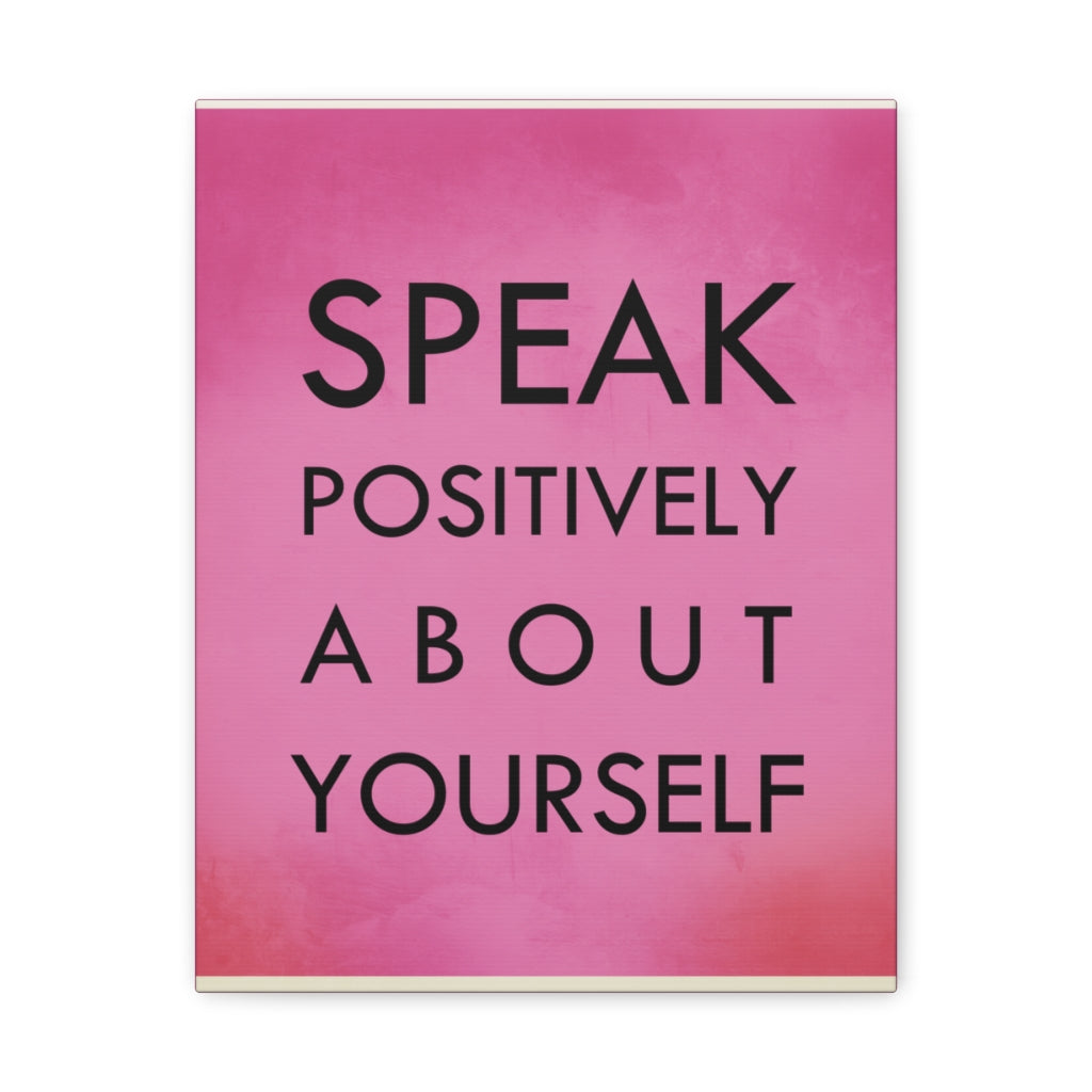 Scripture Walls Inspirational Wall Art Speak Positively Motivation Wall Decor for Home Office Gym Inspiring Success Quote Print Ready to Hang Unframed-Express Your Love Gifts