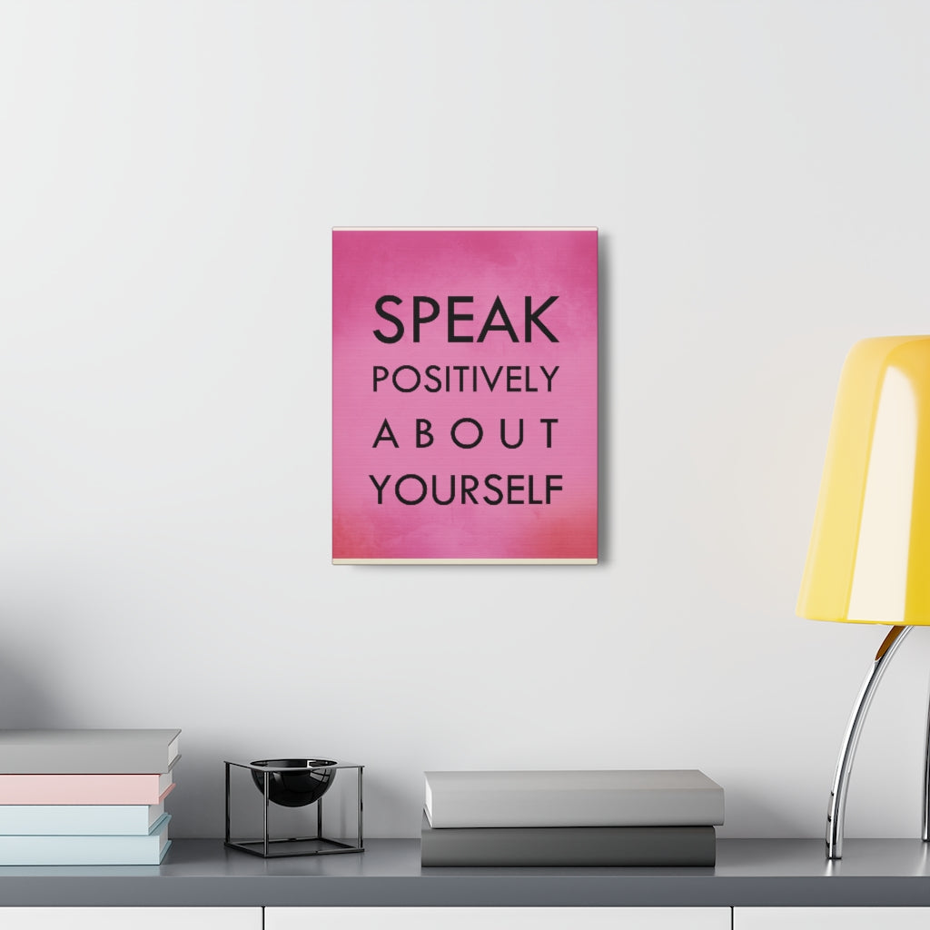 Scripture Walls Inspirational Wall Art Speak Positively Motivation Wall Decor for Home Office Gym Inspiring Success Quote Print Ready to Hang Unframed-Express Your Love Gifts