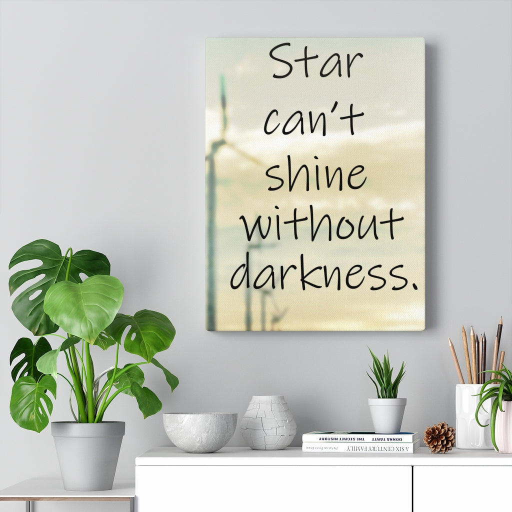 Scripture Walls Inspirational Wall Art Star Can't Shine Without Darkness Motivational Print Ready to Hang Artwork Unframed-Express Your Love Gifts