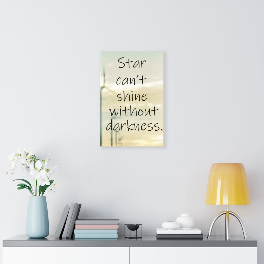 Scripture Walls Inspirational Wall Art Star Can't Shine Without Darkness Motivational Print Ready to Hang Artwork Unframed-Express Your Love Gifts