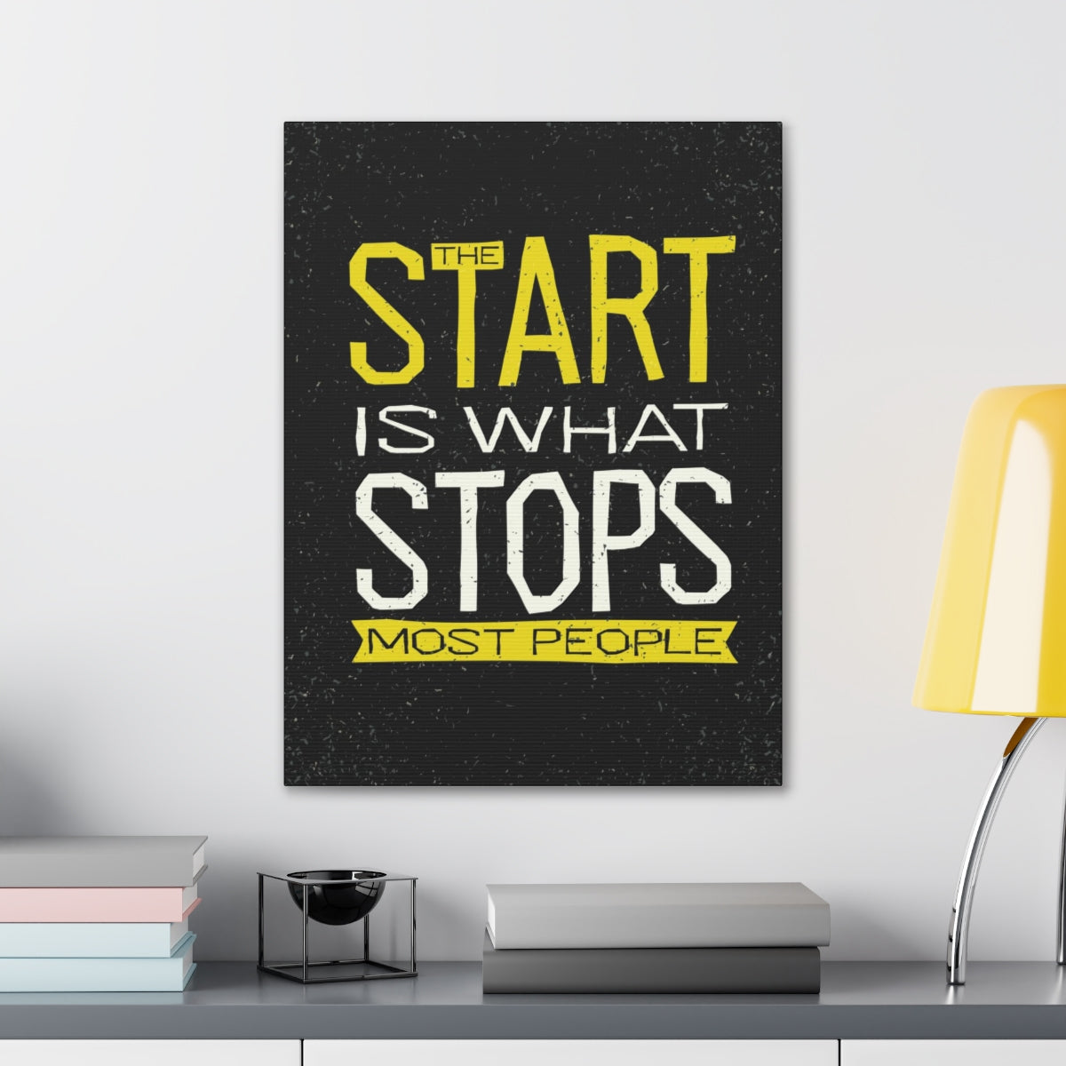 Scripture Walls Inspirational Wall Art Start Is What Stops Most People Motivation Wall Decor for Home Office Gym Inspiring Success Quote Print Ready to Hang Unframed-Express Your Love Gifts