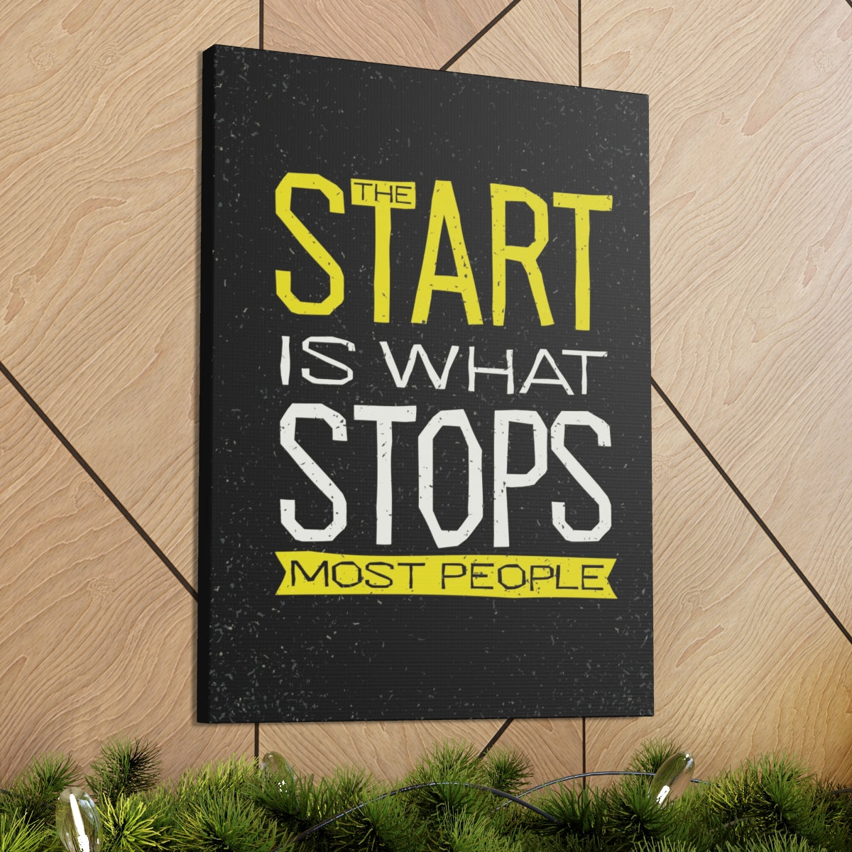 Scripture Walls Inspirational Wall Art Start Is What Stops Most People Motivation Wall Decor for Home Office Gym Inspiring Success Quote Print Ready to Hang Unframed-Express Your Love Gifts