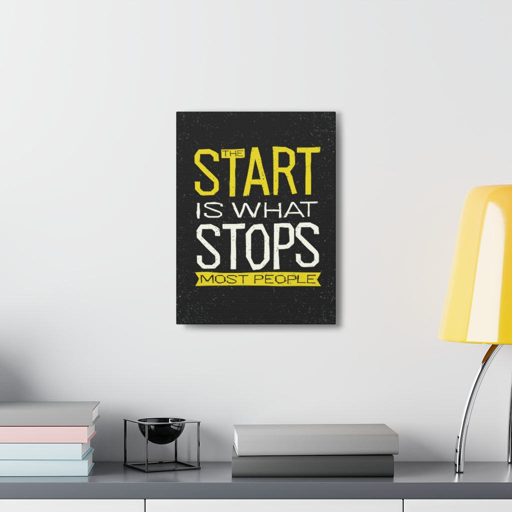 Scripture Walls Inspirational Wall Art Start Is What Stops Motivation Wall Decor for Home Office Gym Inspiring Success Quote Print Ready to Hang Unframed-Express Your Love Gifts