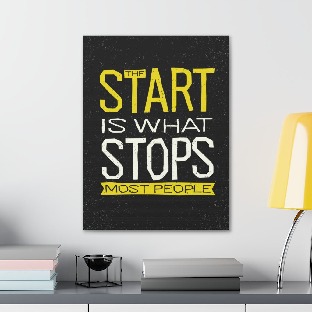 Scripture Walls Inspirational Wall Art Start Is What Stops Motivation Wall Decor for Home Office Gym Inspiring Success Quote Print Ready to Hang Unframed-Express Your Love Gifts