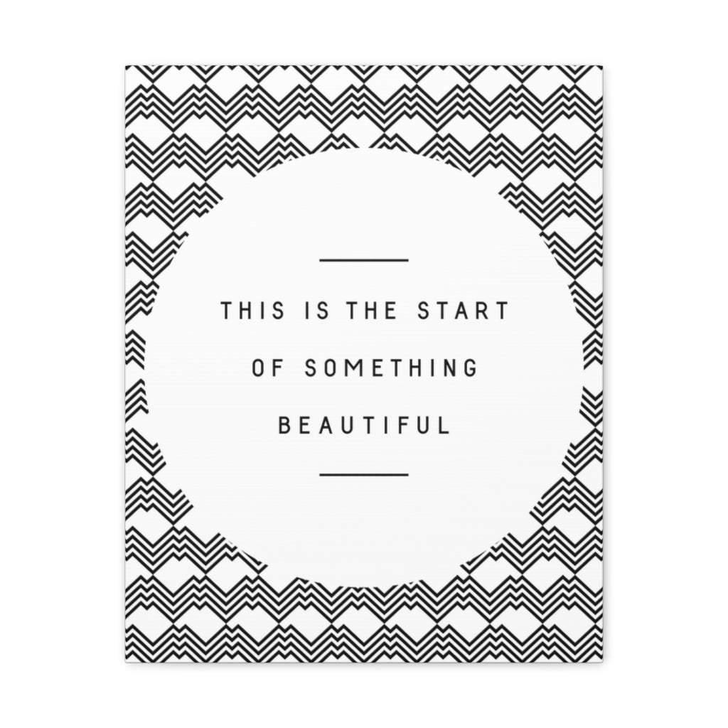 Scripture Walls Inspirational Wall Art Start Something Beautiful Motivation Wall Decor for Home Office Gym Inspiring Success Quote Print Ready to Hang Unframed-Express Your Love Gifts