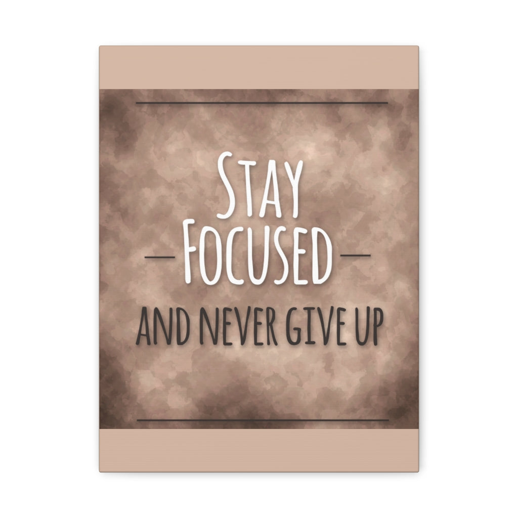 Scripture Walls Inspirational Wall Art Stay Focused Never Give Up Motivation Wall Decor for Home Office Gym Inspiring Success Quote Print Ready to Hang Unframed-Express Your Love Gifts