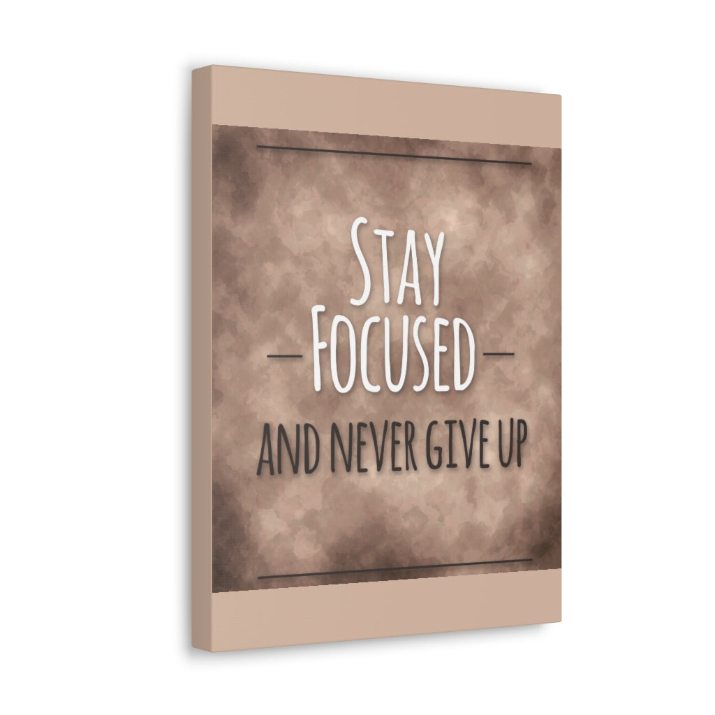 Scripture Walls Inspirational Wall Art Stay Focused Never Give Up Motivation Wall Decor for Home Office Gym Inspiring Success Quote Print Ready to Hang Unframed-Express Your Love Gifts