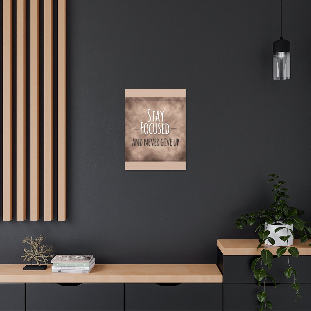 Scripture Walls Inspirational Wall Art Stay Focused Never Give Up Motivation Wall Decor for Home Office Gym Inspiring Success Quote Print Ready to Hang Unframed-Express Your Love Gifts
