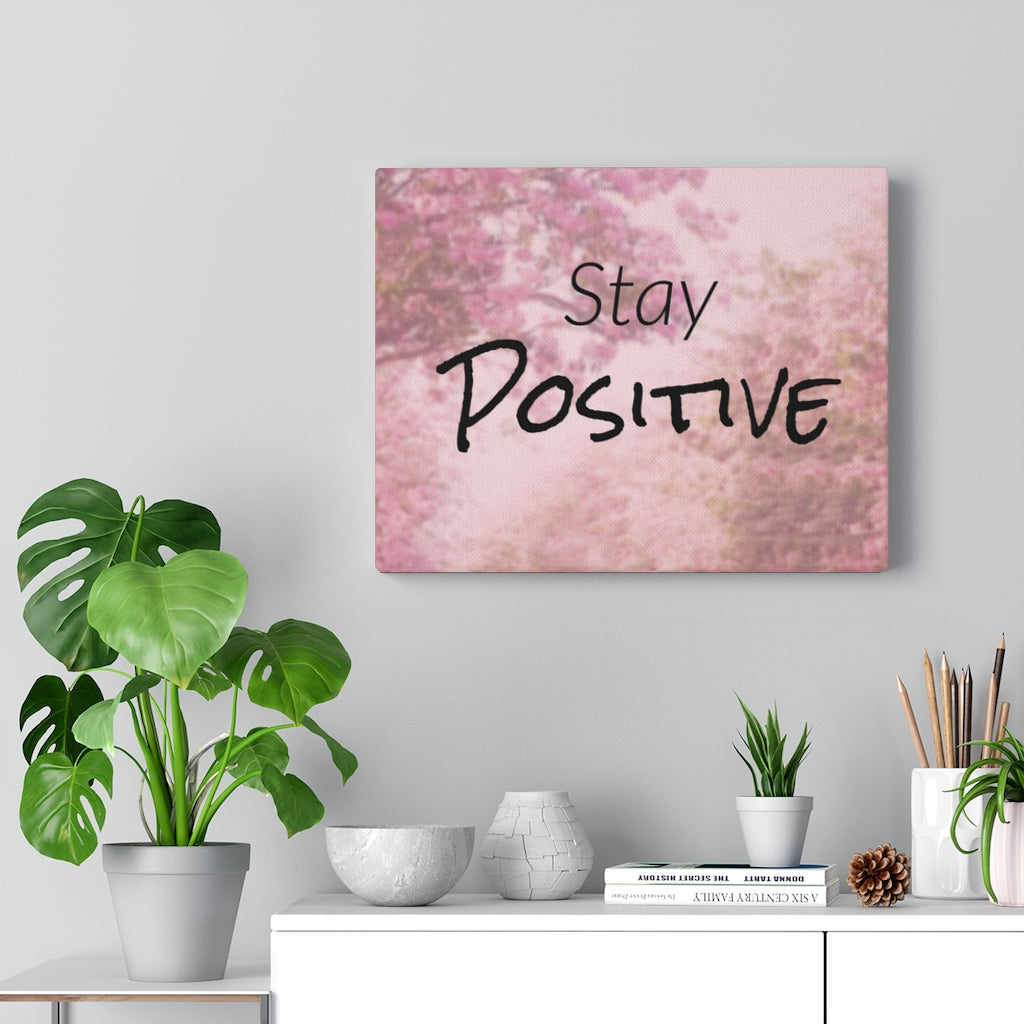 Scripture Walls Inspirational Wall Art Stay Positive Pink Motivational Print Ready to Hang Artwork Unframed-Express Your Love Gifts