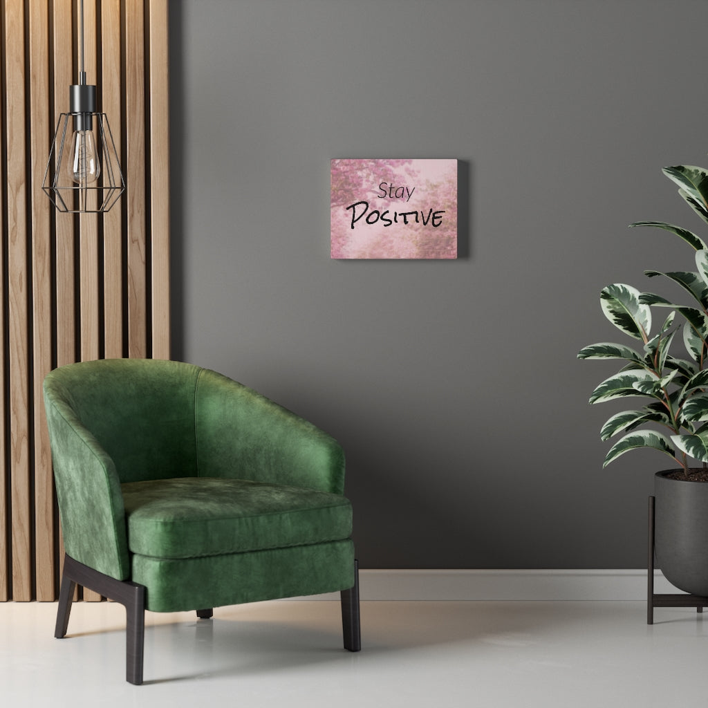 Scripture Walls Inspirational Wall Art Stay Positive Pink Motivational Print Ready to Hang Artwork Unframed-Express Your Love Gifts