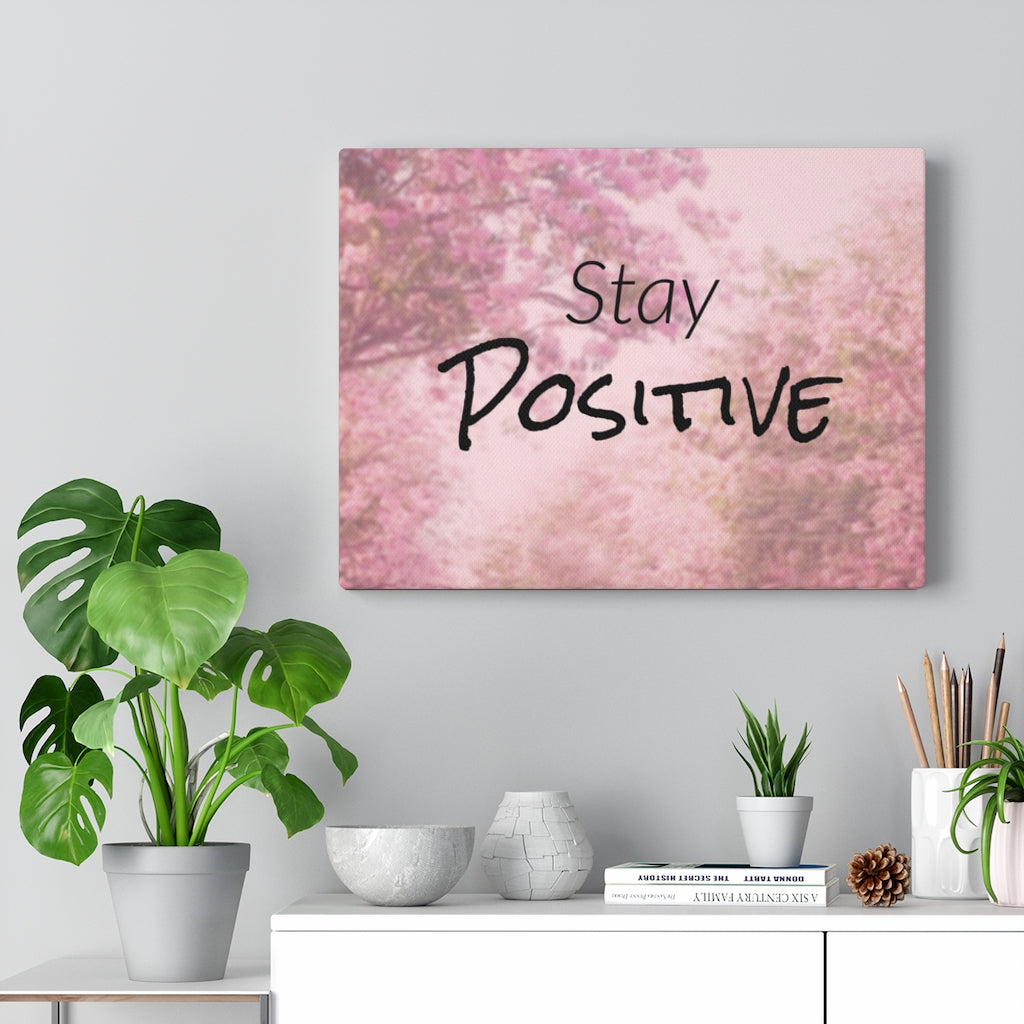 Scripture Walls Inspirational Wall Art Stay Positive Pink Motivational Print Ready to Hang Artwork Unframed-Express Your Love Gifts