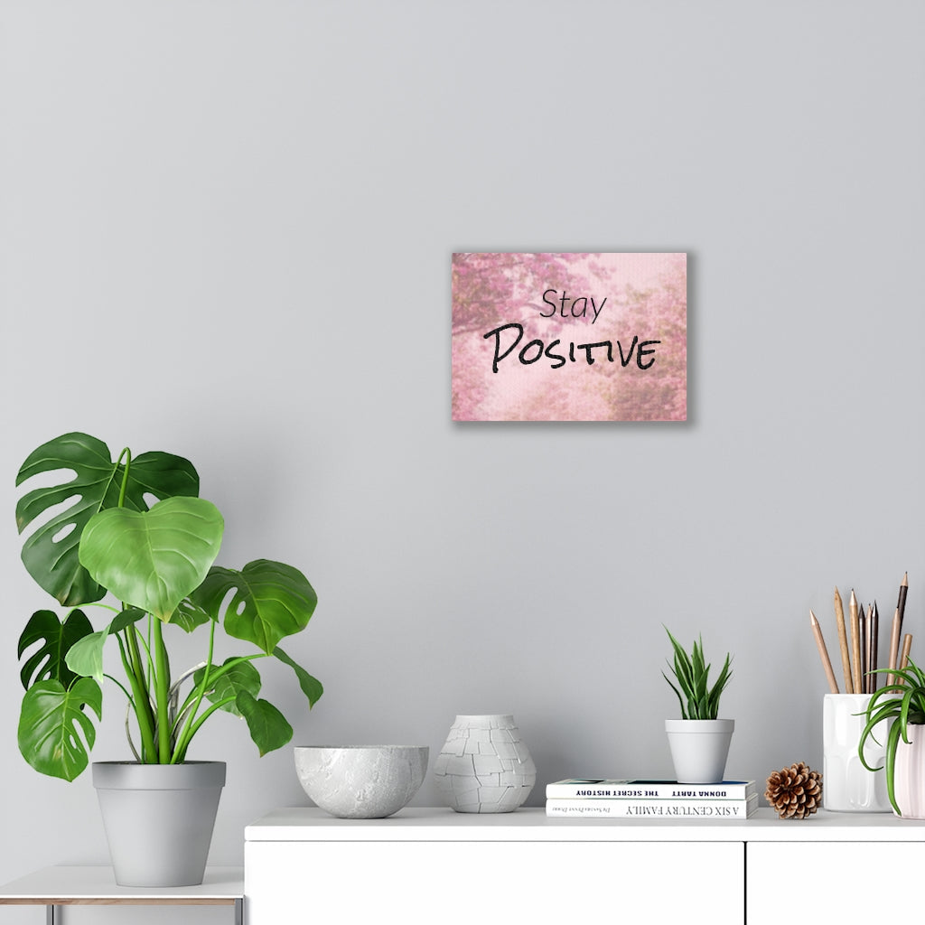 Scripture Walls Inspirational Wall Art Stay Positive Pink Motivational Print Ready to Hang Artwork Unframed-Express Your Love Gifts