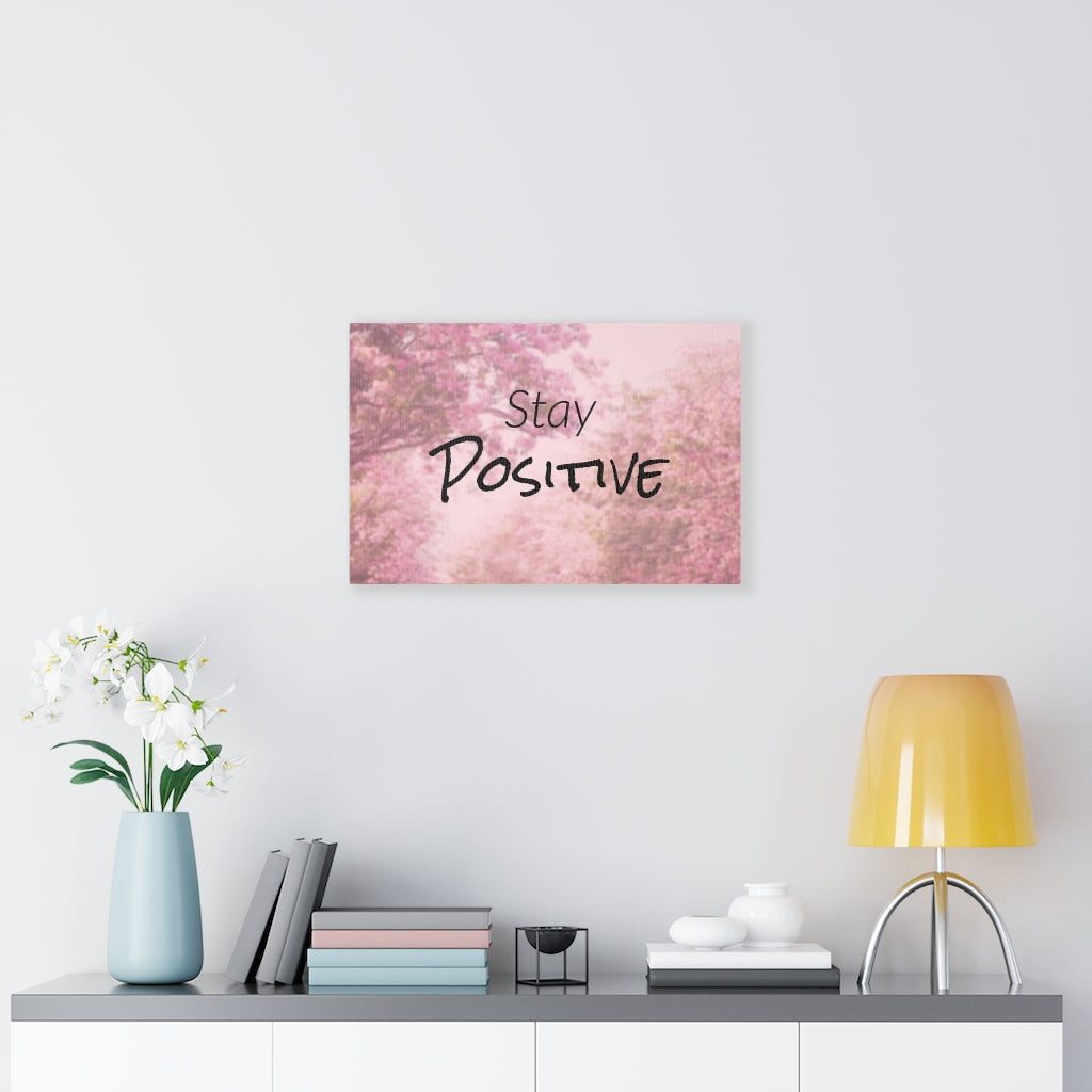 Scripture Walls Inspirational Wall Art Stay Positive Pink Motivational Print Ready to Hang Artwork Unframed-Express Your Love Gifts
