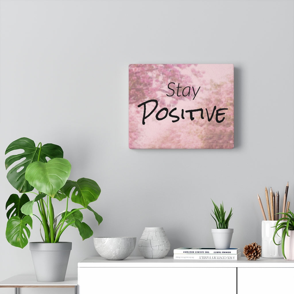 Scripture Walls Inspirational Wall Art Stay Positive Pink Motivational Print Ready to Hang Artwork Unframed-Express Your Love Gifts