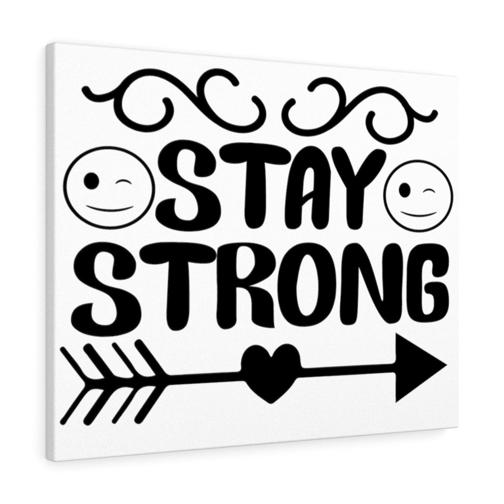 Scripture Walls Inspirational Wall Art Stay Strong Smiley Wall Art Motivation Wall Decor for Home Office Gym Inspiring Success Quote Print Ready to Hang Unframed-Express Your Love Gifts