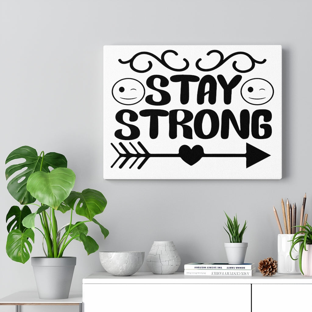 Scripture Walls Inspirational Wall Art Stay Strong Smiley Wall Art Motivation Wall Decor for Home Office Gym Inspiring Success Quote Print Ready to Hang Unframed-Express Your Love Gifts