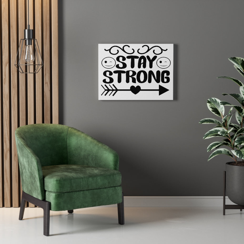 Scripture Walls Inspirational Wall Art Stay Strong Smiley Wall Art Motivation Wall Decor for Home Office Gym Inspiring Success Quote Print Ready to Hang Unframed-Express Your Love Gifts