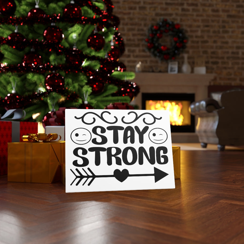 Scripture Walls Inspirational Wall Art Stay Strong Smiley Wall Art Motivation Wall Decor for Home Office Gym Inspiring Success Quote Print Ready to Hang Unframed-Express Your Love Gifts