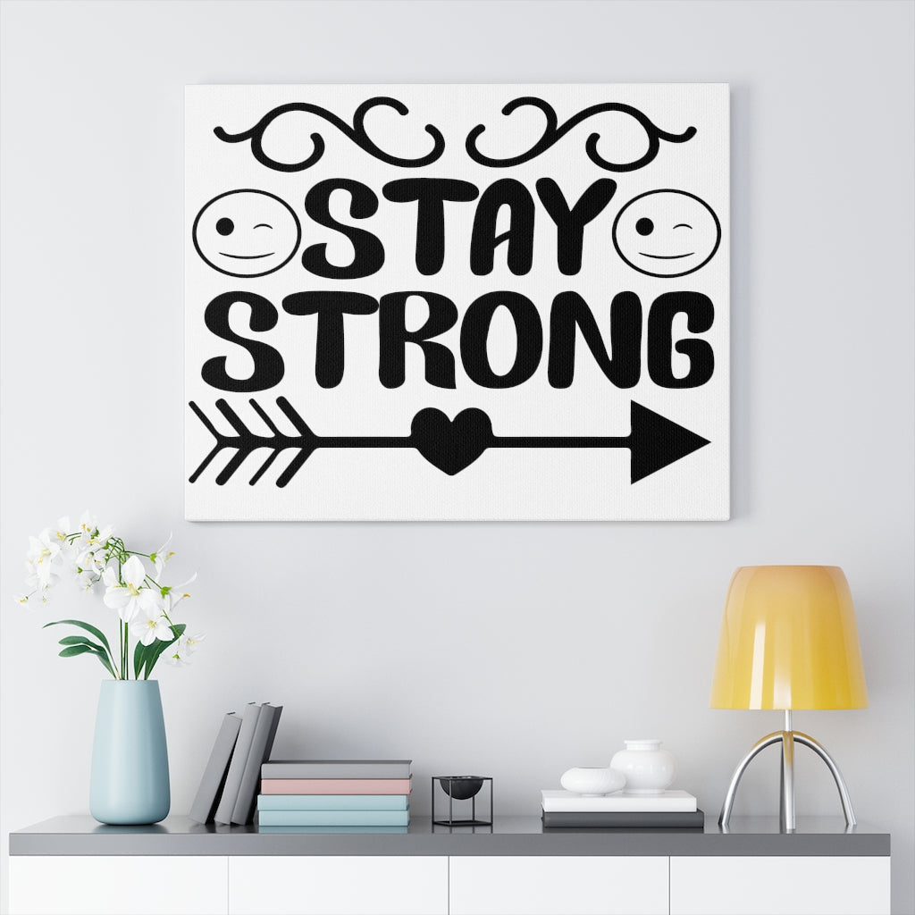 Scripture Walls Inspirational Wall Art Stay Strong Smiley Wall Art Motivation Wall Decor for Home Office Gym Inspiring Success Quote Print Ready to Hang Unframed-Express Your Love Gifts