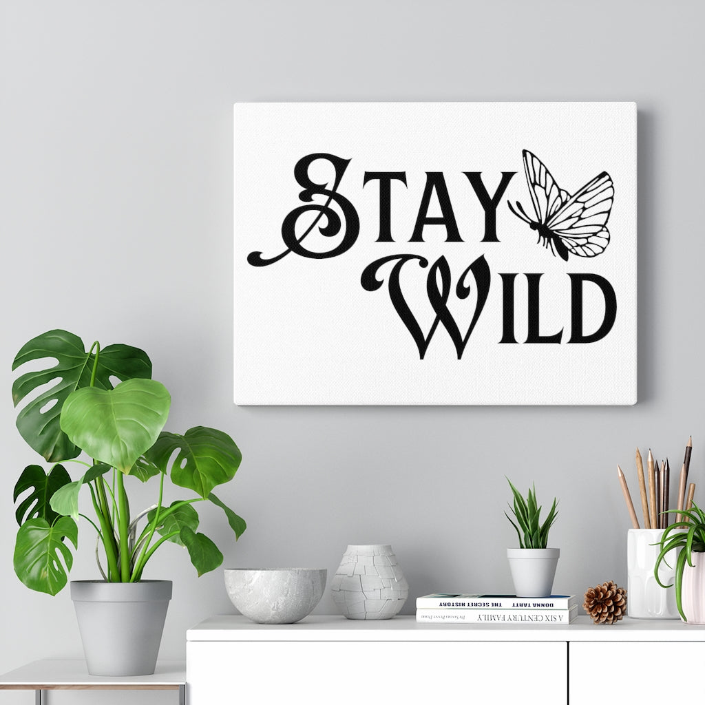 Scripture Walls Inspirational Wall Art Stay Wild Butterfly Wall Art Motivation Wall Decor for Home Office Gym Inspiring Success Quote Print Ready to Hang Unframed-Express Your Love Gifts