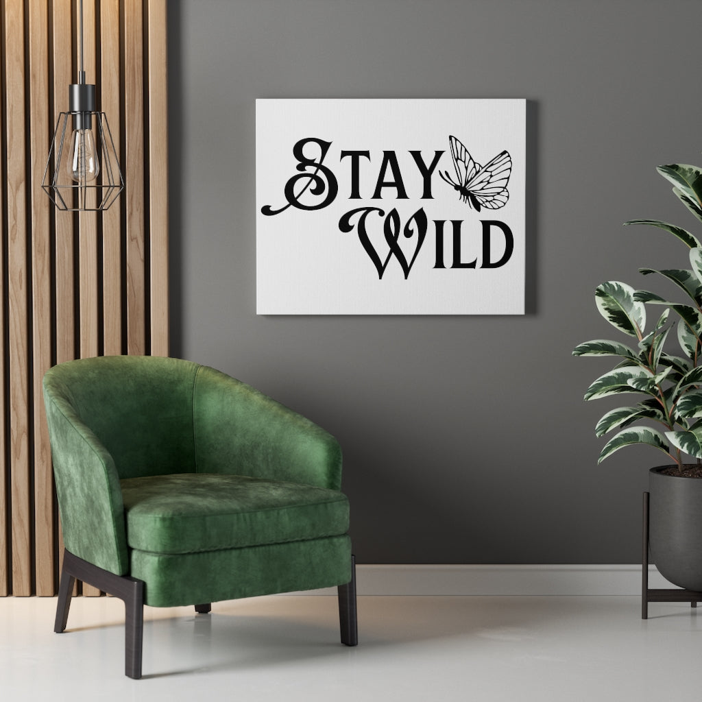 Scripture Walls Inspirational Wall Art Stay Wild Butterfly Wall Art Motivation Wall Decor for Home Office Gym Inspiring Success Quote Print Ready to Hang Unframed-Express Your Love Gifts