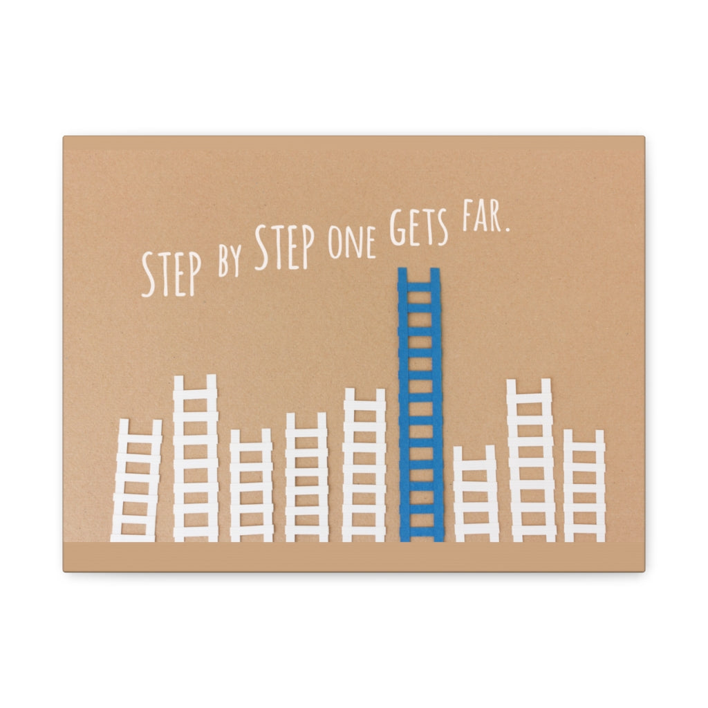 Scripture Walls Inspirational Wall Art Step One Gets Far Motivation Wall Decor for Home Office Gym Inspiring Success Quote Print Ready to Hang Unframed-Express Your Love Gifts