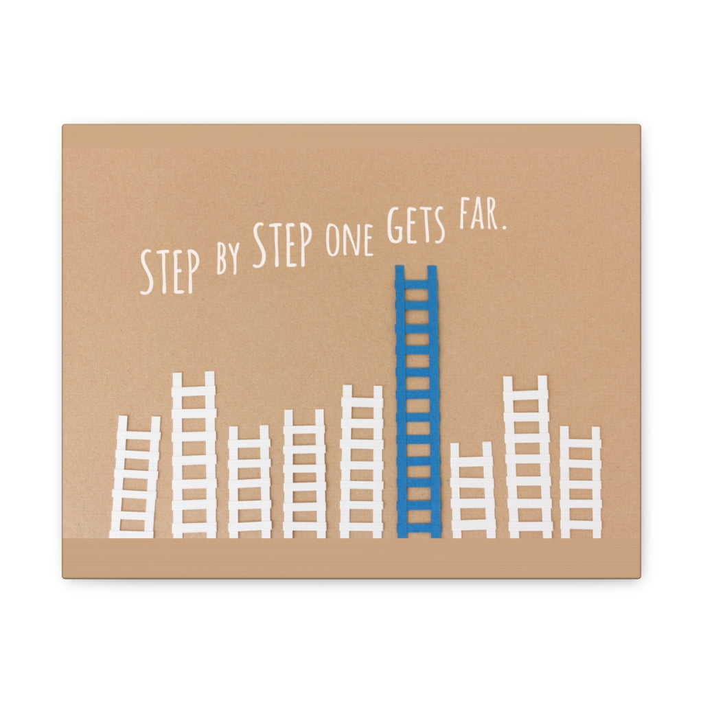 Scripture Walls Inspirational Wall Art Step One Gets Far Motivation Wall Decor for Home Office Gym Inspiring Success Quote Print Ready to Hang Unframed-Express Your Love Gifts