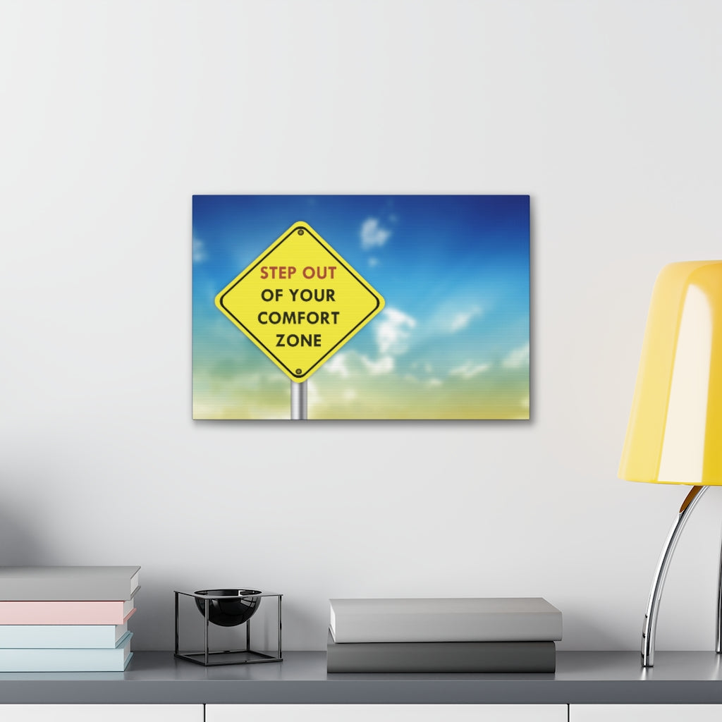 Scripture Walls Inspirational Wall Art Step Out Of Comfort Motivation Wall Decor for Home Office Gym Inspiring Success Quote Print Ready to Hang Unframed-Express Your Love Gifts