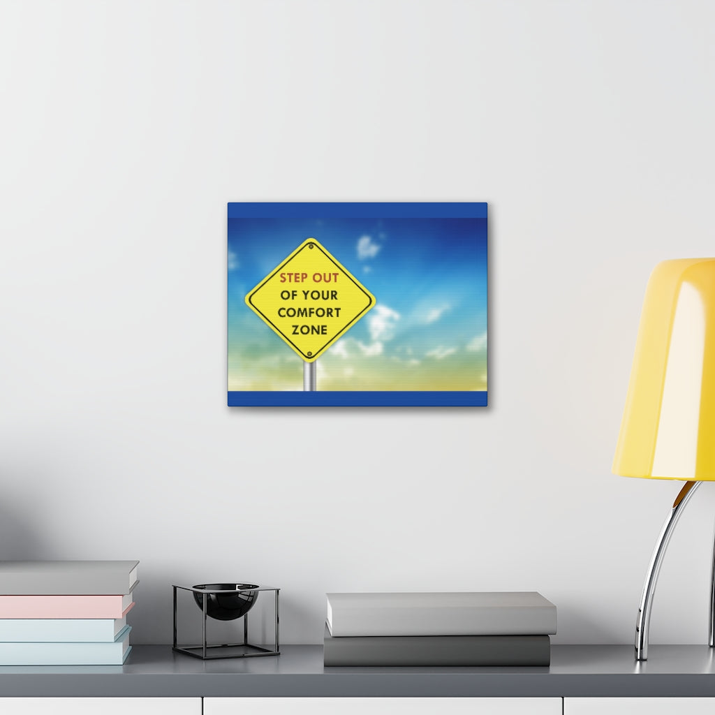 Scripture Walls Inspirational Wall Art Step Out Of Comfort Motivation Wall Decor for Home Office Gym Inspiring Success Quote Print Ready to Hang Unframed-Express Your Love Gifts