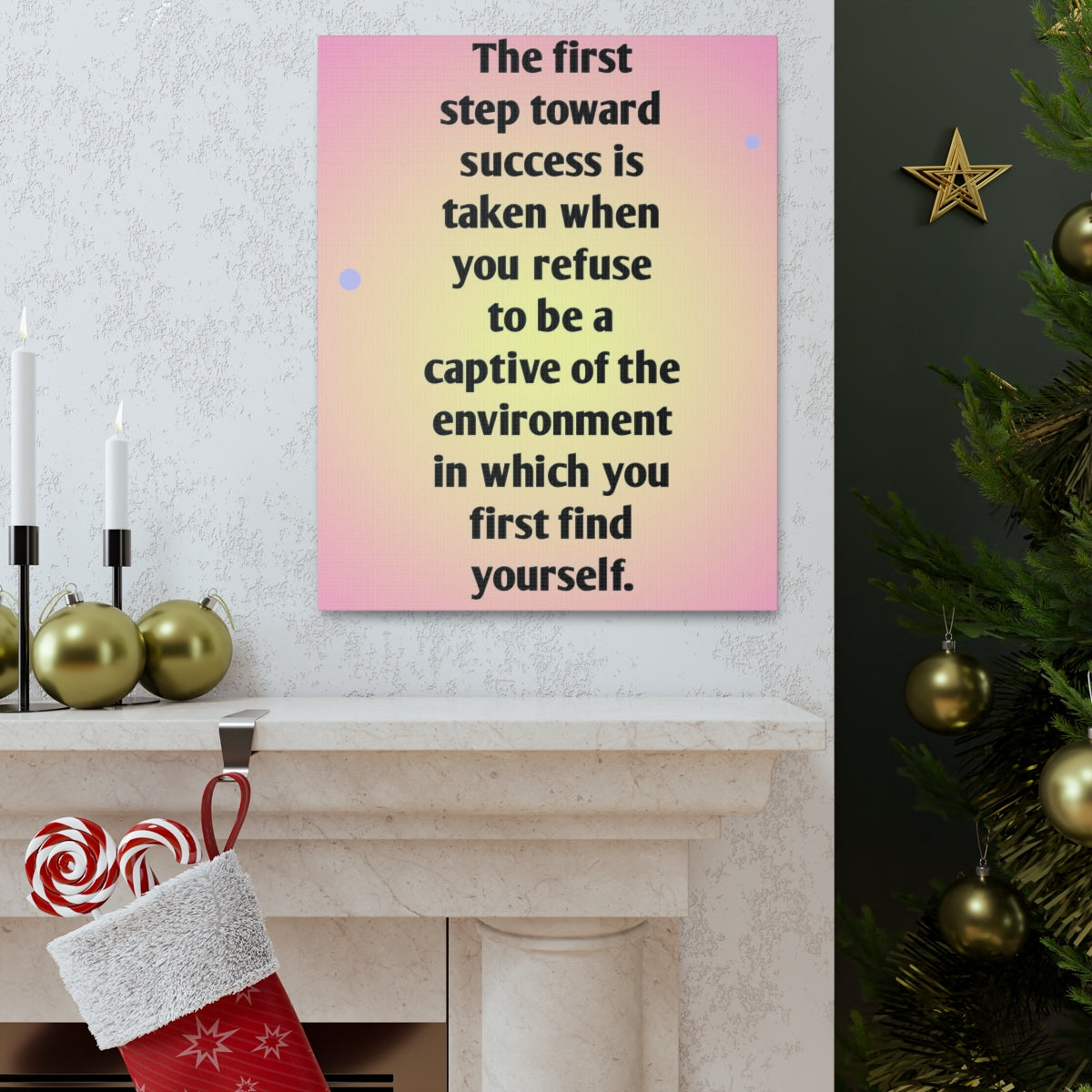 Scripture Walls Inspirational Wall Art Step Toward Success Motivation Wall Decor for Home Office Gym Inspiring Success Quote Print Ready to Hang Unframed-Express Your Love Gifts
