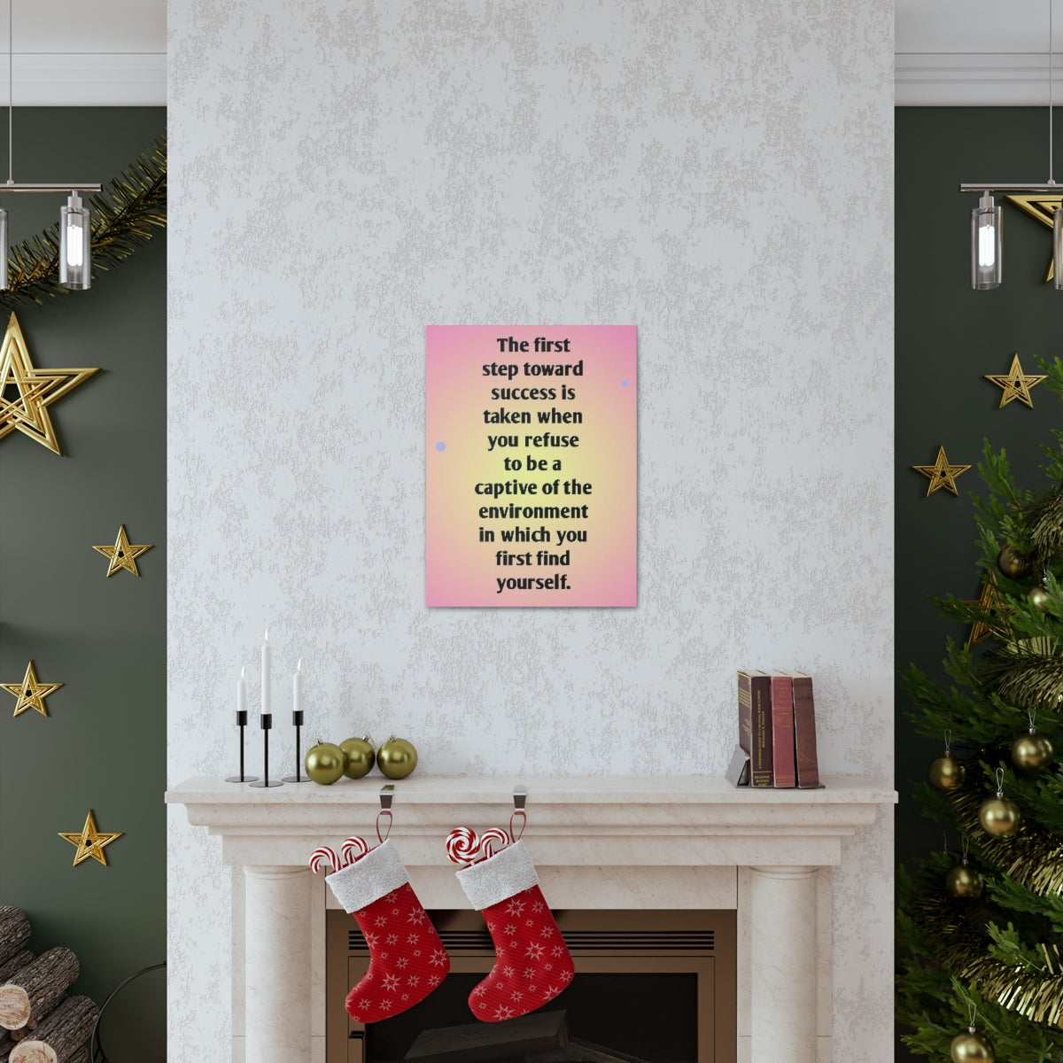 Scripture Walls Inspirational Wall Art Step Toward Success Motivation Wall Decor for Home Office Gym Inspiring Success Quote Print Ready to Hang Unframed-Express Your Love Gifts