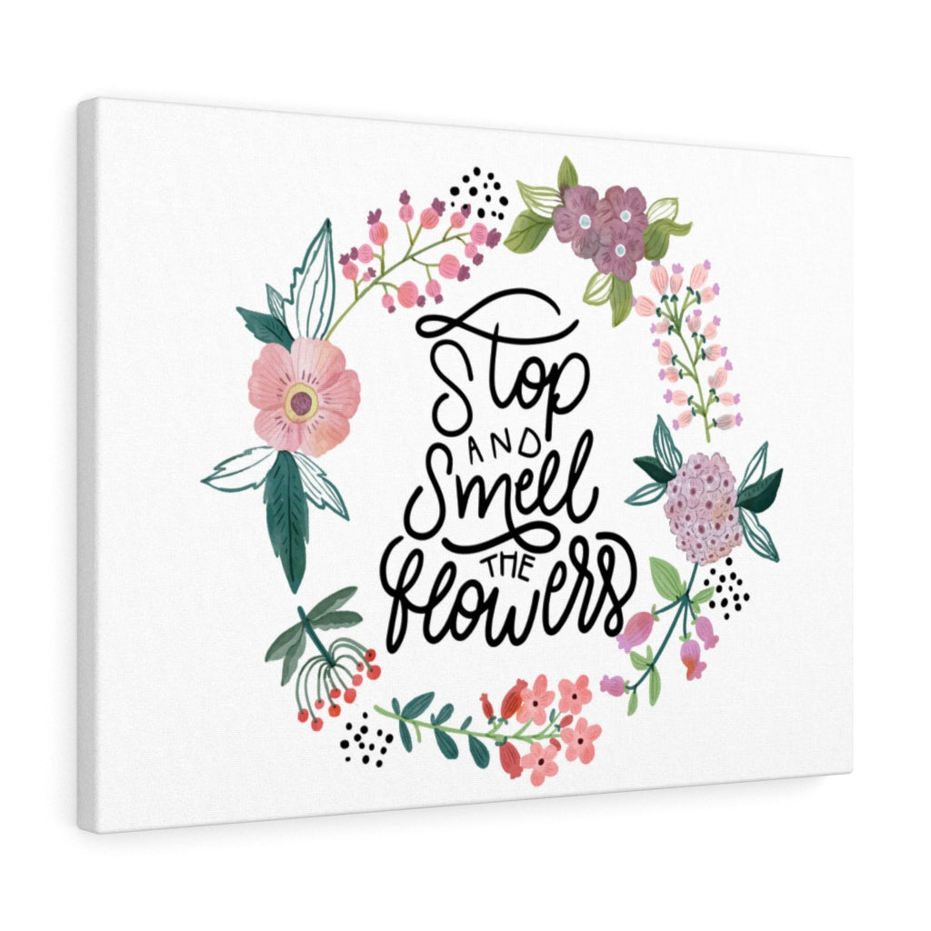Scripture Walls Inspirational Wall Art Stop And Smell The Flowers Wall Art Motivational Motto Inspiring Prints Artwork Decor Ready to Hang Unframed-Express Your Love Gifts