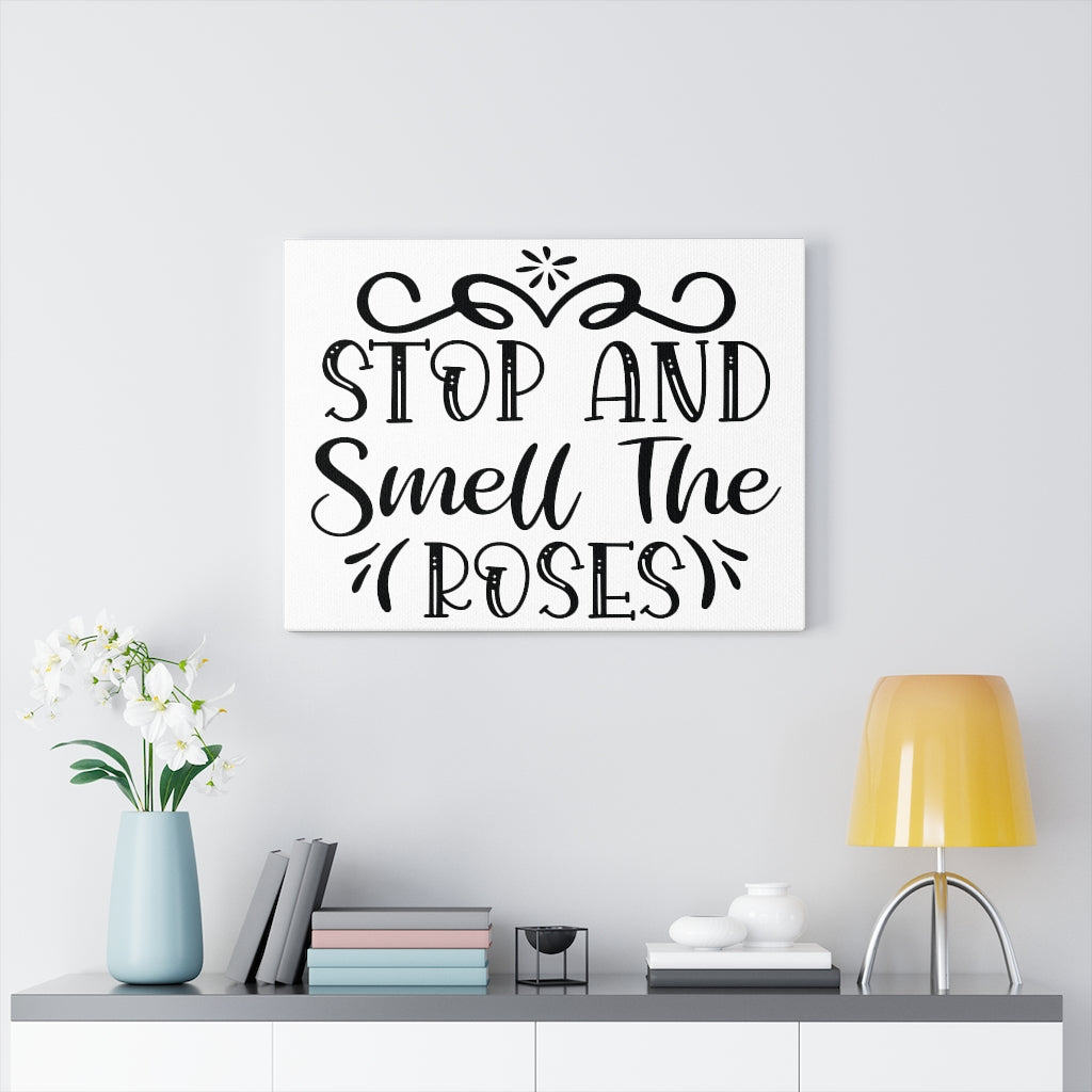 Scripture Walls Inspirational Wall Art Stop And Smell The Roses Wall Art Motivation Wall Decor for Home Office Gym Inspiring Success Quote Print Ready to Hang Unframed-Express Your Love Gifts