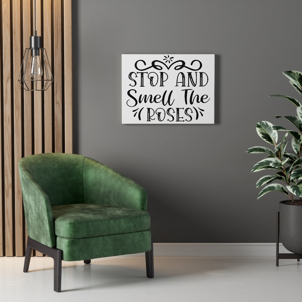 Scripture Walls Inspirational Wall Art Stop And Smell The Roses Wall Art Motivation Wall Decor for Home Office Gym Inspiring Success Quote Print Ready to Hang Unframed-Express Your Love Gifts