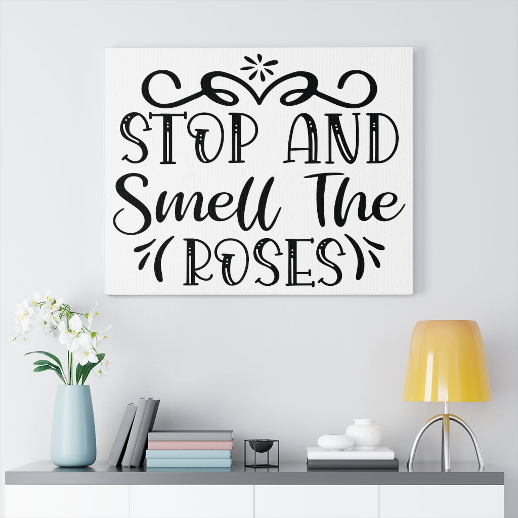 Scripture Walls Inspirational Wall Art Stop And Smell The Roses Wall Art Motivation Wall Decor for Home Office Gym Inspiring Success Quote Print Ready to Hang Unframed-Express Your Love Gifts