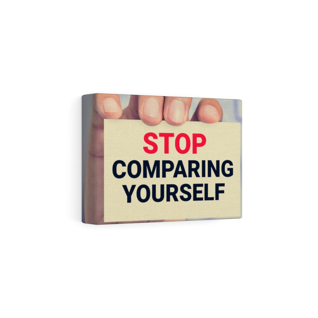 Scripture Walls Inspirational Wall Art Stop Comparing Yourself Motivational Print Ready to Hang Artwork Unframed-Express Your Love Gifts