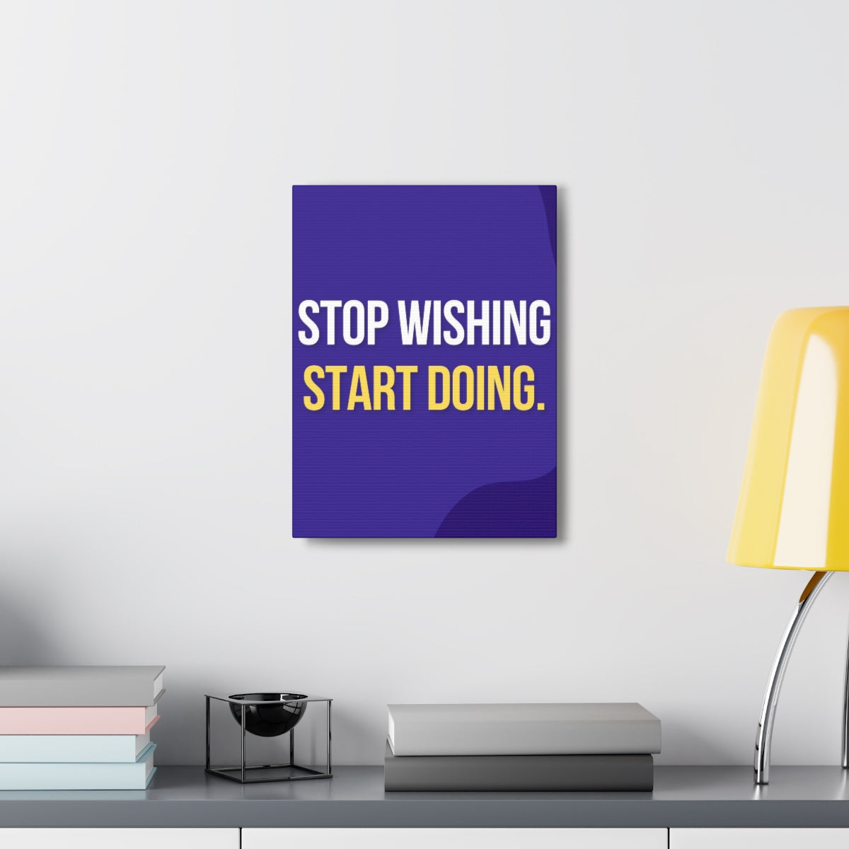 Scripture Walls Inspirational Wall Art Stop Wishing Start Doing Motivation Wall Decor for Home Office Gym Inspiring Success Quote Print Ready to Hang Unframed-Express Your Love Gifts
