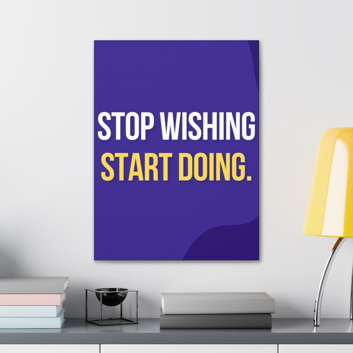 Scripture Walls Inspirational Wall Art Stop Wishing Start Doing Motivation Wall Decor for Home Office Gym Inspiring Success Quote Print Ready to Hang Unframed-Express Your Love Gifts