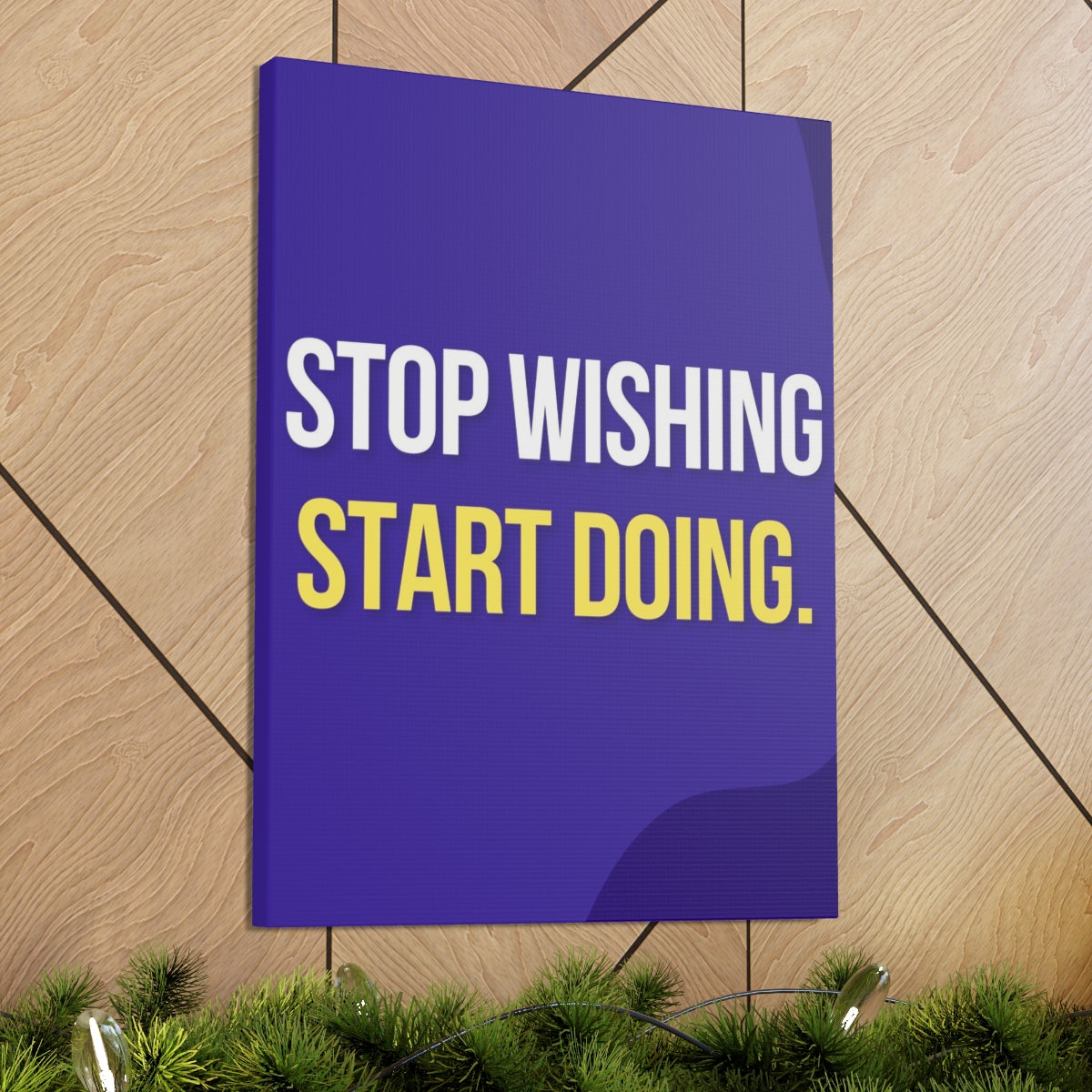 Scripture Walls Inspirational Wall Art Stop Wishing Start Doing Motivation Wall Decor for Home Office Gym Inspiring Success Quote Print Ready to Hang Unframed-Express Your Love Gifts