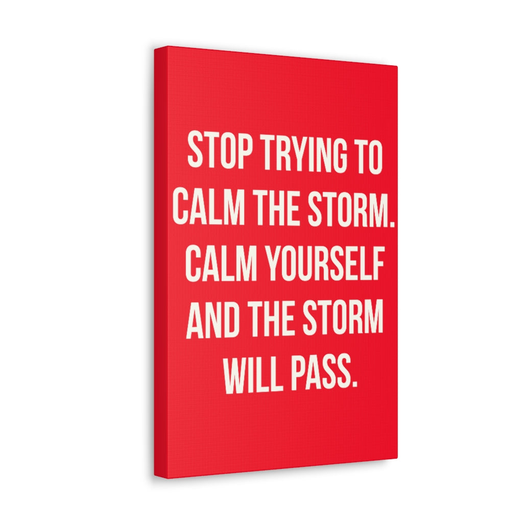 Scripture Walls Inspirational Wall Art Storm Will Pass Motivation Wall Decor for Home Office Gym Inspiring Success Quote Print Ready to Hang Unframed-Express Your Love Gifts