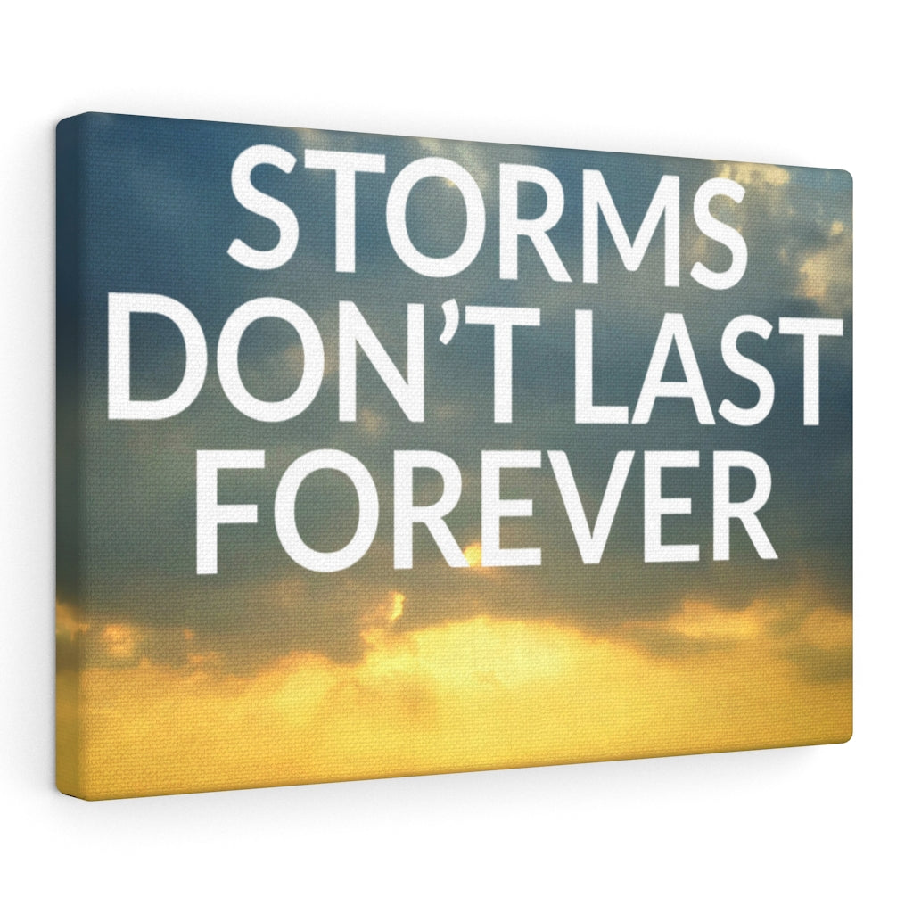 Scripture Walls Inspirational Wall Art Storms Don't Last Forever Clouds Motivational Print Ready to Hang Artwork Unframed-Express Your Love Gifts